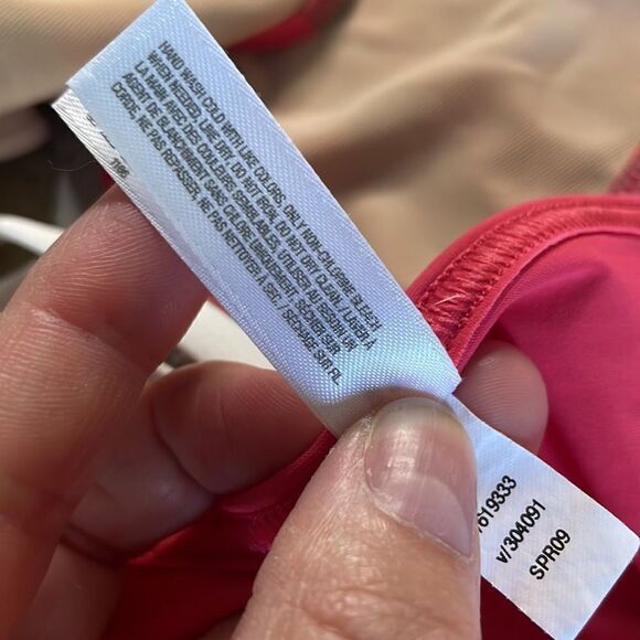 GAP Body pink and tan striped bikini with floral accents - Picture 12 of 12